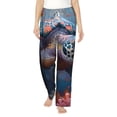 thumbnail image 2 of Lsque Underwater Lazy Turtle Print Women's Pajama Pants, Lounge Pant - Comfortable Home Wear,Elastic Waistband, Stylish Design-Small, 2 of 9