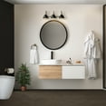 thumbnail image 5 of Globe Electric Modern Minimalist 5-Piece Matte Brass Bathroom Set with 24" 3-Light LED Vanity Light, 5 of 11