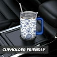 thumbnail image 7 of 40 oz Tumbler Paisley Design with Handle Stainless Steel Travel Coffee Mug SpillProof Travel Cups Car Cup Holder Friendly for Travel Commuting, 7 of 7