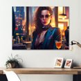 thumbnail image 2 of Designart Photorealistic Of Woman Sitting At Bar Canvas Wall Art, 2 of 5