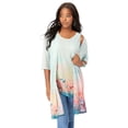 thumbnail image 2 of Roaman's Women's Plus Size Printed Duster Cardigan & Tank Set, 2 of 3