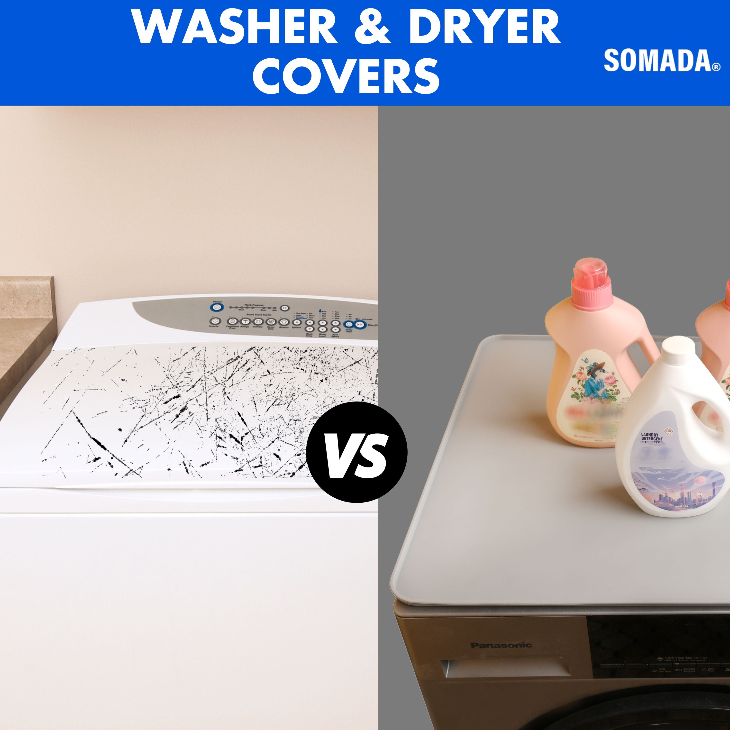 SOMADA Silicone Washer & Dryer Protector Mat 24"x20"