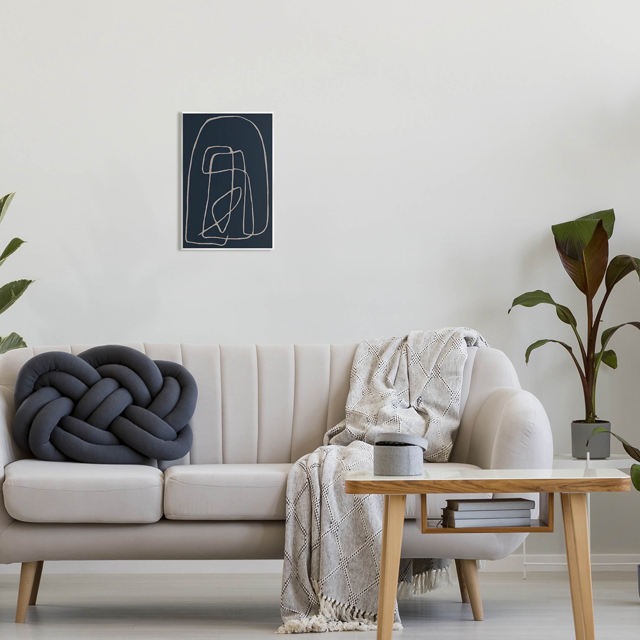 Stupell Industries Modern Squiggle Line Form Graphic Art Unframed Art Print Wall Art, Design by Susan Jill