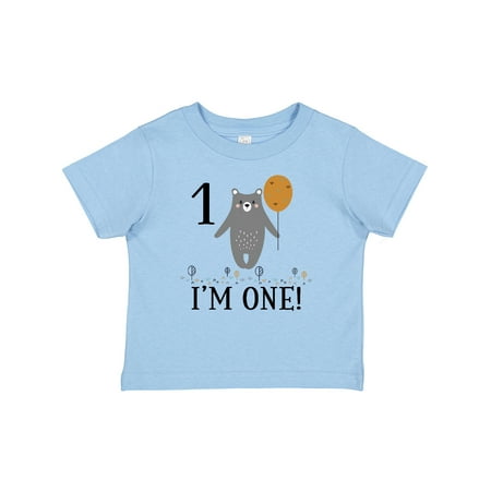 

Inktastic 1st Birthday Woodland Bear 1 Year Old Gift Baby Boy or Baby Girl T-Shirt