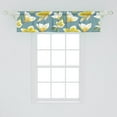 thumbnail image 2 of Plumeria Pattern Window Valance, Simple Design Modern Flowers with Reduncles of Spring Print, Curtain Valance for Kitchen Bedroom with Rod Pocket, 54" X 18", Mustard Cadet Blue White, by Ambesonne, 2 of 2