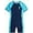Navy/Blue Fish, variant on iXtreme Boys' Sunsuit - UPF 50+ One Piece Rashguard Bodysuit Swimsuit - Sun Protection Swimwear 4-13