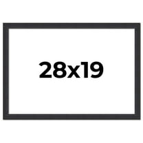 28x19 Frame Black Real Wood Picture Frame Width 1.25 Inches | Interior Frame Depth 0.5 Inches |