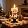 thumbnail image 3 of Lighted Christmas Snow Globe Candle Holder, 6.1 in Tabletop Snow Globe Figurine for Mantel Shelf Winter Decor, 3 of 9