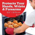 thumbnail image 2 of Heat Resistant Oven Mitts - Set of 2 Silicone Kitchen Oven Mitts, Red Edition, 2 of 5