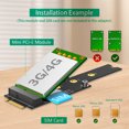 thumbnail image 3 of Convertidor Clave M.2 A Tarjeta Mini PCIe NVME Con para Disco Duro SSD 2242 2260 2280, 3 of 9