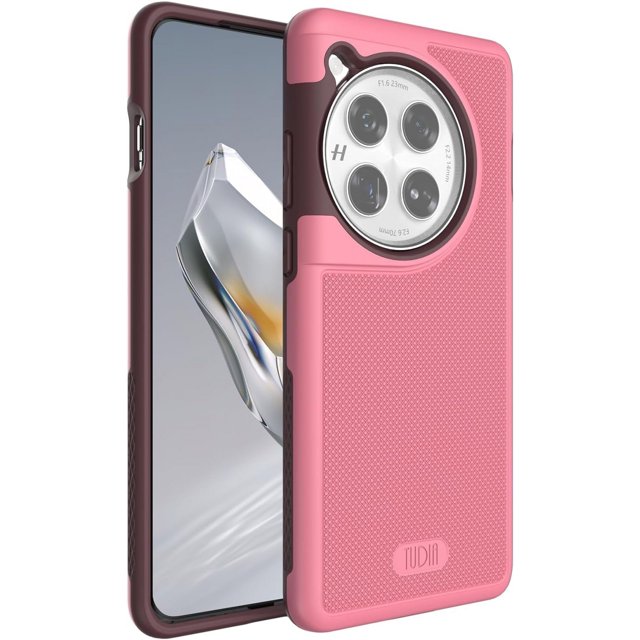 TUDIA MergeGrip Oneplus 12 Étui 5G 2024 Double Couche Robuste Résistant - Rose Fumé