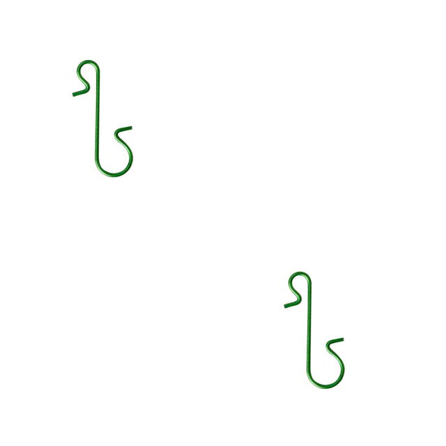 Billuyoard 20 ganchos de adorno de Navidad para decoración de árbol de Navidad, celebración 40mmVerde 2Conjunto