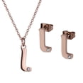 thumbnail image 1 of Set de Joyería para Mujer Iniciales LuckyLy, Collar y Aretes Oro Rosa 18k, Modelo Yara rosa UNITALLA, 1 of 7