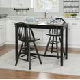thumbnail image 6 of Linon Newton 24" Windsor Back Counter Stools, Black Finish, Set of 2, 6 of 13