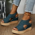 thumbnail image 3 of Dakaela Womens Wedge Sandals Espadrille Platform Walking Shoes Comfort Summer Dressy Sandal Size 6-9, 3 of 5