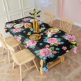 thumbnail image 3 of Pioneer Flower Floral Print Pattern Rectangle Tablecloth 60"x102", Waterproof Polyester Table Cloth, Wipeable Spillproof for Dining Camping Indoor Outdoor, 3 of 6