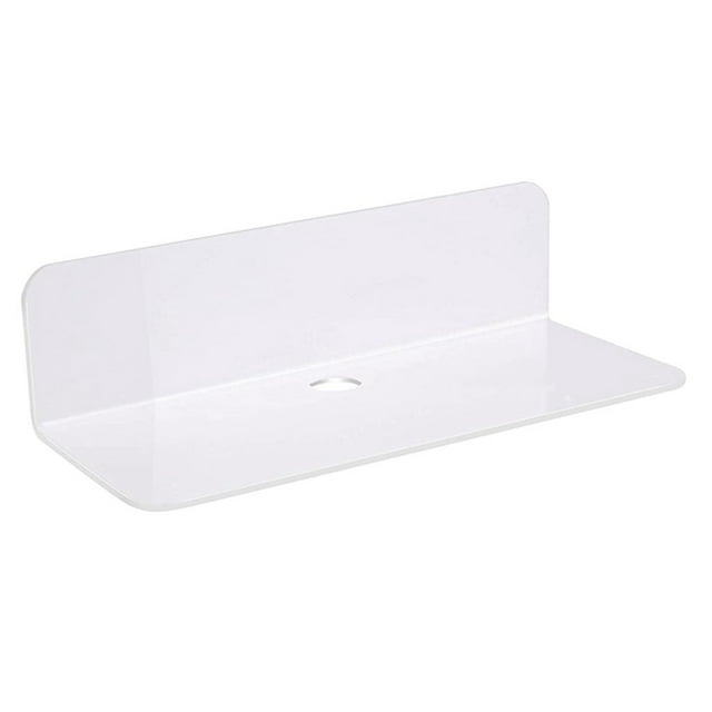 Rack De Pared Flotante De Acrílico Sin Daos Para Cámaras De Video Con Altavoz Inteligente, Color Blanco Sunnimix Estantes de pared flotante de acrílico