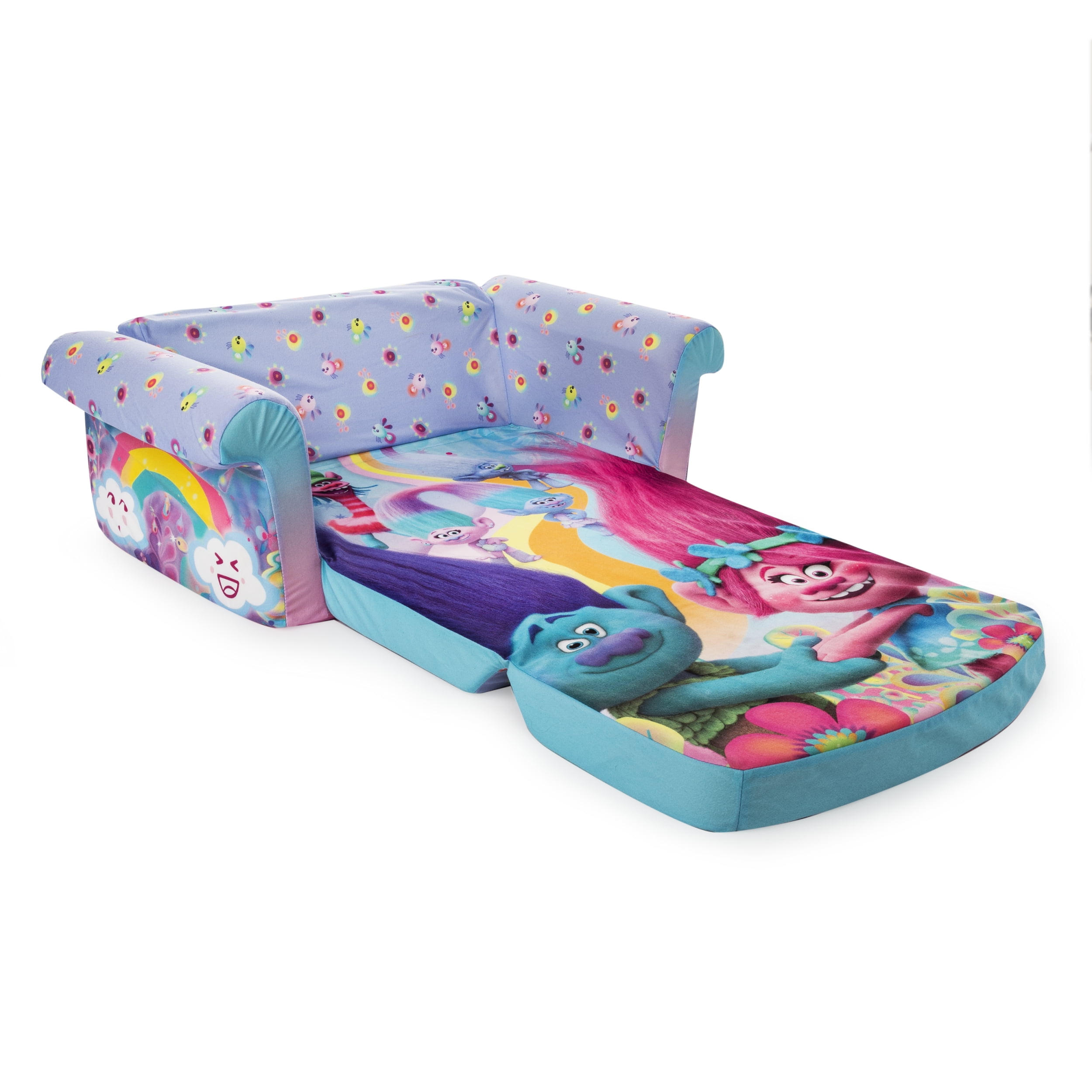 Marshmallow Furniture Children s 2 in 1 Flip Open Foam Sofa DreamWorks Trolls Flip Open Sofa