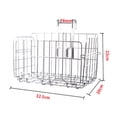 thumbnail image 1 of VONKY Folding Metal Wire Basket Bike Storage Carrier Holder Hanging Front Rear Basket, 1 of 1