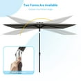 thumbnail image 4 of Sonerlic 10 x 7ft Outdoor Patio Umbrella,Aluminium Frame MarketTable Umbrella for Garden,Deck and Pool,Gray, 4 of 8