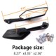 thumbnail image 4 of Sidaley Paquete de 2 espejos para motocicleta, hermosas líneas, vista trasera, plegable, ajuste libre, vista amplia, resistencia a la corrosión, Accesorios para motos Sidaley VI002061-00B, 4 of 6