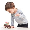 thumbnail image 3 of Tender Leaf Toys - Taxi de madera - Vehículo de empuje con forma de tronco de madera con 3 personajes extraíbles - Juguete de juego abierto, explora el juego de roles y la imaginación para niños y niñ, 3 of 5
