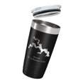 thumbnail image 3 of Bayou D'Arbonne Lake Map Tumbler Travel Mug Insulated Laser Engraved Coffee Cup Louisiana 20 oz Black, 3 of 5