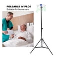 thumbnail image 3 of IV Pole Stand, Aluminum Alloy 2 Hook Foldable IV Pole 2 Set  for Home Care, 3 of 7