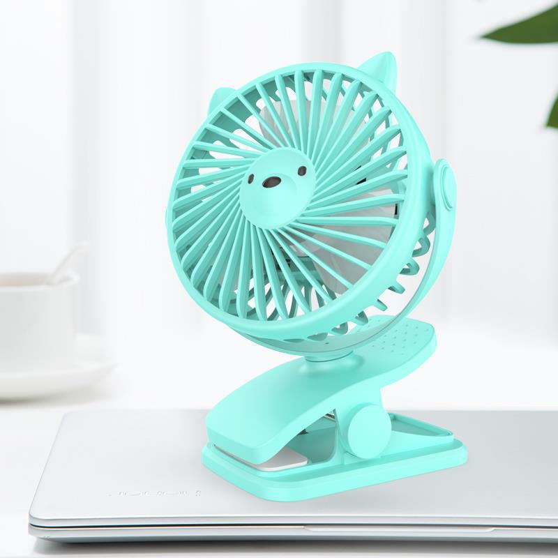Mini USB Powered Clip on Fan, Portable Fan with Cord, 3 Speeds Strong Airflow, Small Fan with