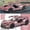 Champagne, variant on 1:43 Scale Alloy Hypercar Model, Gloss Black Two-Door Sports Coupe with Open Doors & Liftable Rear Wing