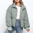 thumbnail image 2 of Vedolay Warm Winter Coats 2023 Hooded Coats Warm Cardigan Jackets Loose Outwear Green,XL, 2 of 5