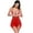 Red, variant on Avidlove Women Lace Babydoll Lingerie Front Closure V Neck Nightwear Chemise Nightie Dark Red XXL