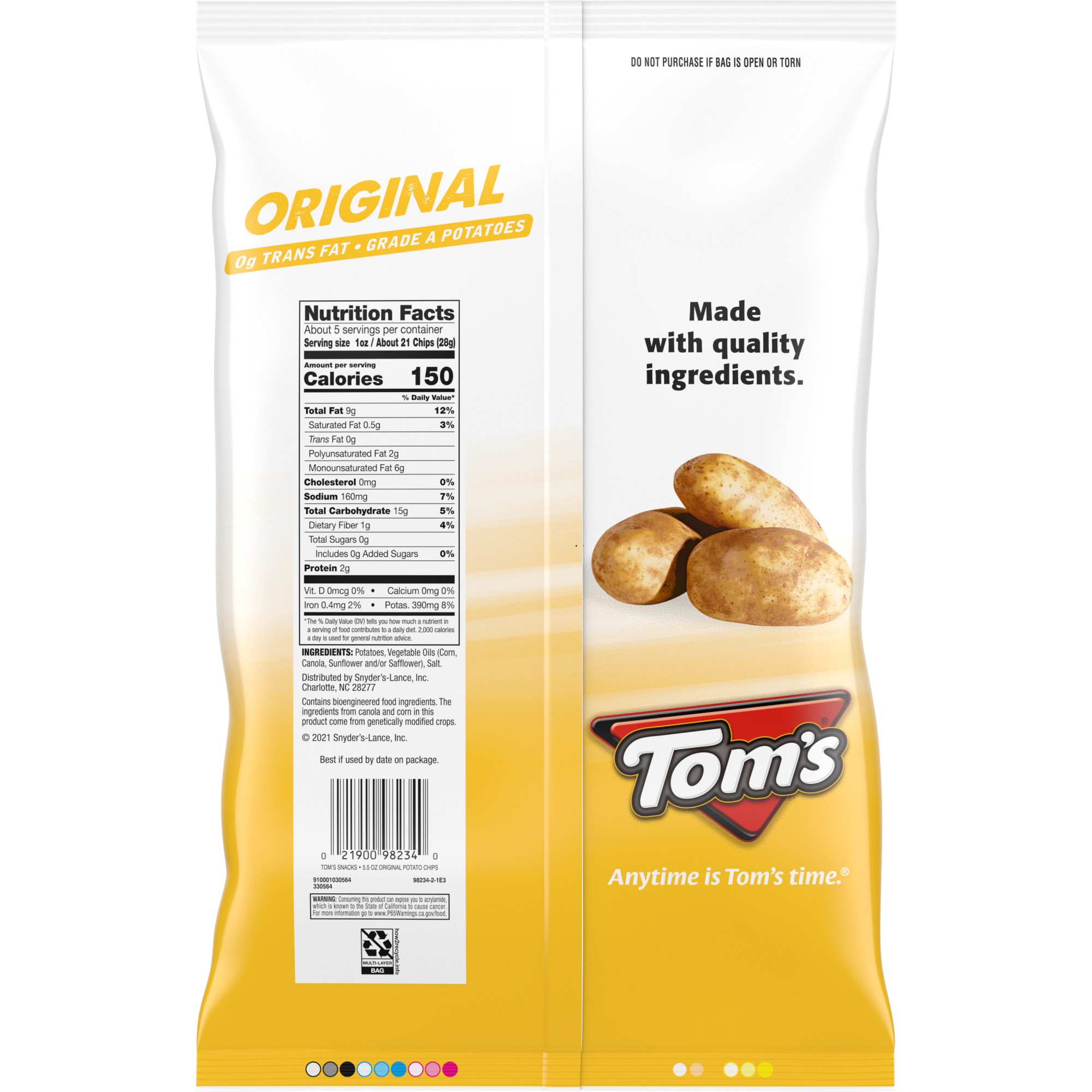 Tom's® Hot Fries 8 oz. Bag, Potato