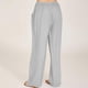 thumbnail image 2 of Pantalones anchos de lino con cintura alta y cordón para mujer: pantalones elásticos tipo palazzo para yoga, ideales para llevar con ropa informal, 2 of 7