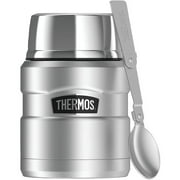 Thermos Stainless King 16 Ounce Food Jar with Folding Spoon, Matte Stainless
