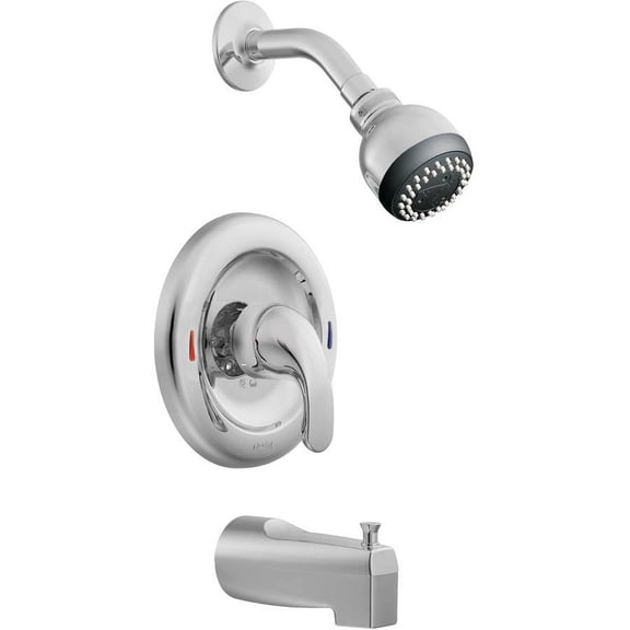 Moen L82694 Chrome Adler Single Handle Posi-Temp Tub and Shower Faucet