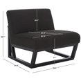 thumbnail image 3 of SAFAVIEH Kinsey Mid-Century Boucle Solid Accent Chair, Black, 3 of 12