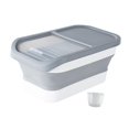 thumbnail image 1 of CHOK Dog Cat Food Storage Container  Food Storage Box  22lbs Large Capacity Kitchen Rice Bin  Collapsible Dog Food Container for Pet Food  Flour Khaki, 1 of 10