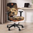 thumbnail image 6 of CHAQLIN Stretchable Rotating Chair Protectors, 2 Piece Polyester Fabric Office Chair Cover for High Back Boss Chair, 6 of 8