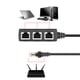 thumbnail image 2 of RJ45 LAN Ethernet 1 a 3 puertos Cable divisor red Cat5 Cat6 adaptador conector extensor, 2 of 7
