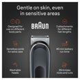 thumbnail image 4 of Braun Body Groomer Series 3 3340, Body Groomer for Men, For Chest, Armpits, Groin, Manscaping & More, Incl. 2 Combs for 1 mm - 3 mm Lengths, SkinSecure Technology for Gentle Use, Washable, Cordless wi, 4 of 9