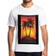 thumbnail image 1 of Camisetas de hombre con palmeras oceánicas, camisetas de manga corta para hombre, camiseta de cuello redondo, camisetas de verano para hombre con atardecer en la playa, blanco-L, 1 of 8
