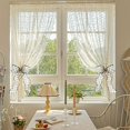 thumbnail image 4 of French Silky Bow Curtain Tiebacks, Lace Ribbon Curtain Ties and No-Drill Holdbacks for Sheer Drapes, Bedrooms, Nurseries, Canopies and Wedding Decor, 4 of 6