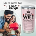 thumbnail image 2 of Valentines Day Gifts for Wife from Husband - Wife Valentines Day Gifts - Wife Gifts - Anniversary, Birthday Gifts for Wife, Women - Wife Tumbler 20Oz, 2 of 6