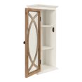 thumbnail image 4 of Kate and Laurel Quinlan Decorative Wood Wall Cabinet, 12x8x28, White/Rustic Brown, 4 of 9