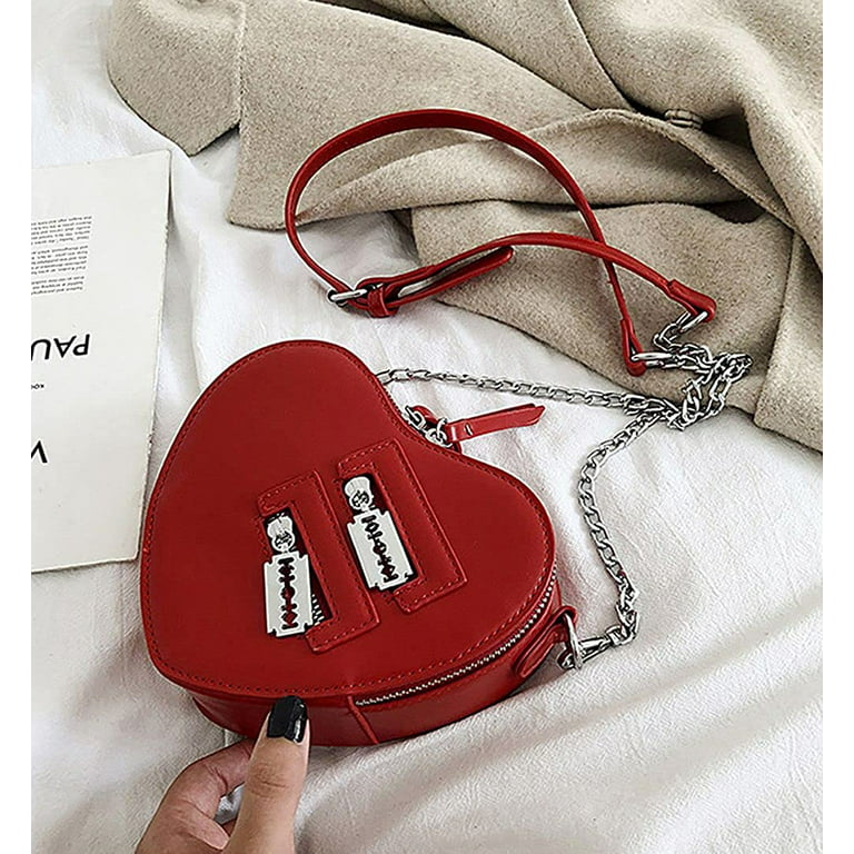 heart-shape crossbody bag