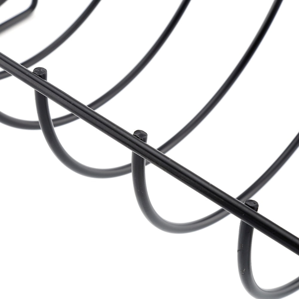 Kona BBQ Rib Rack - 6 Slots - Porcelain Enameled Steel - Non-Stick - Easy to Clean & Dishwasher Safe