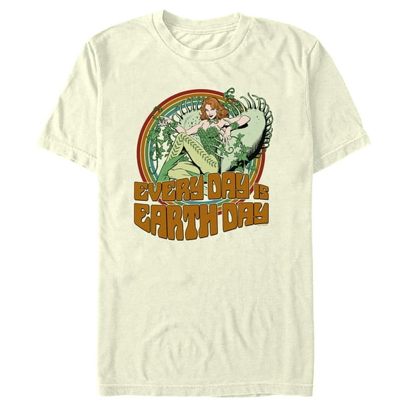 Men's Batman Poison Ivy Earth Day Every Day  Graphic Tee Beige Small