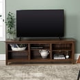 thumbnail image 2 of 70 inch Wood Media TV Stand Storage Console in Dark Walnut, 2 of 10