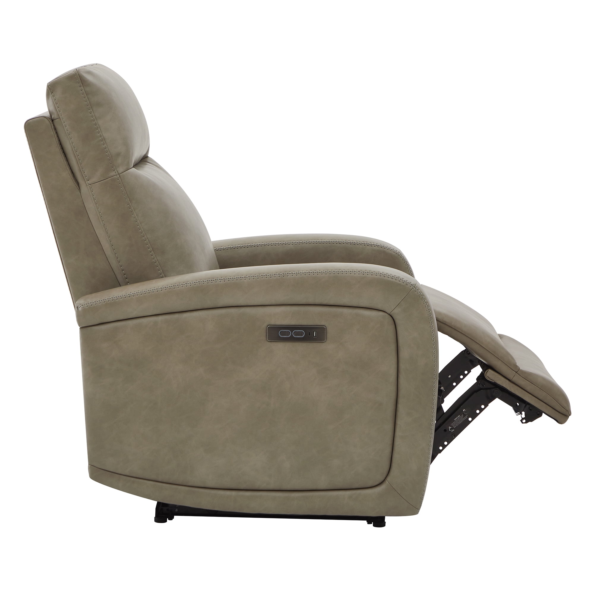 CHITA Electric Power Recliner, Zero Wall Hugger Recliners RV Recliners for Small Space Living Room, Faux Leather Single Sofa Chair with Adjustable Headrest USB&Type-C Charge, Grey